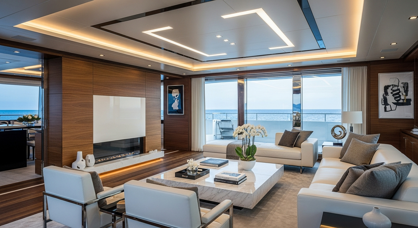 Luxury yacht interior